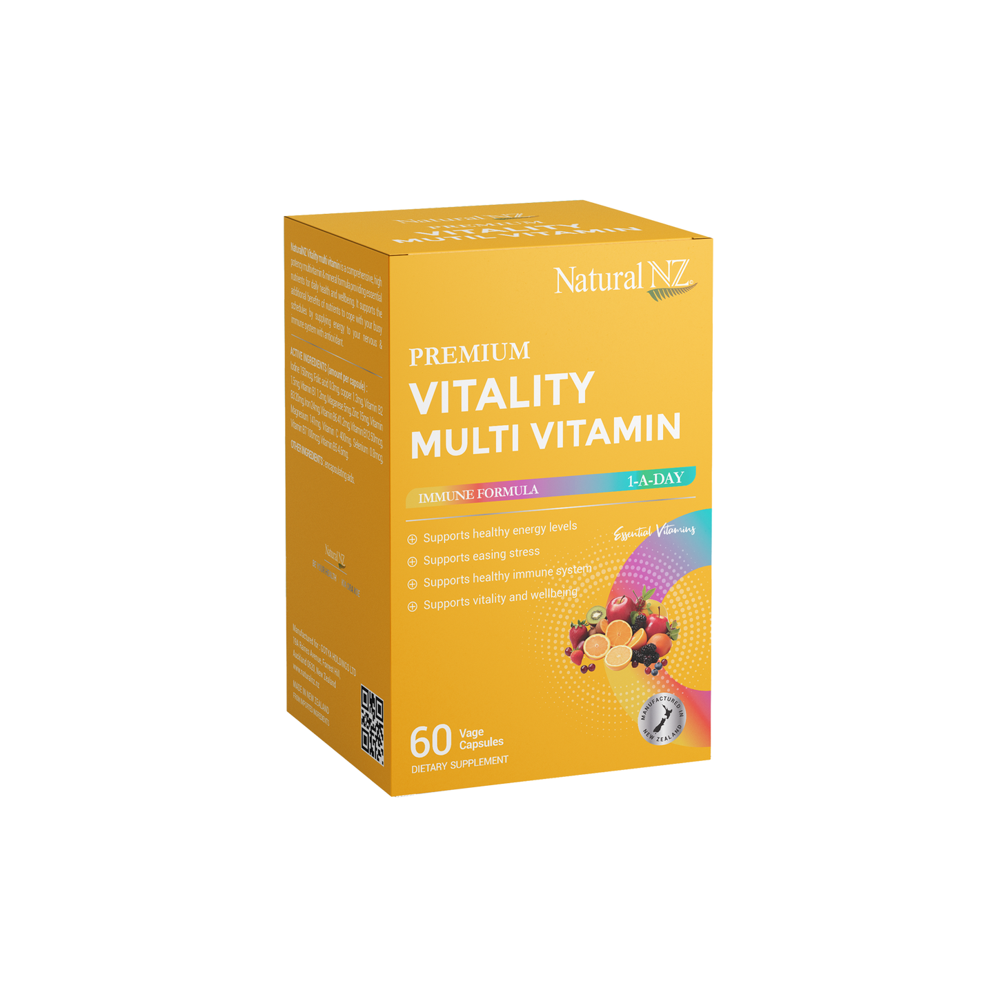 Natural NZ Premium Vitality Multi Vitamin 60 Vege-Caps