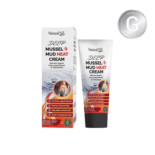 Natural NZ Mussel Mud Heat Cream 200ml