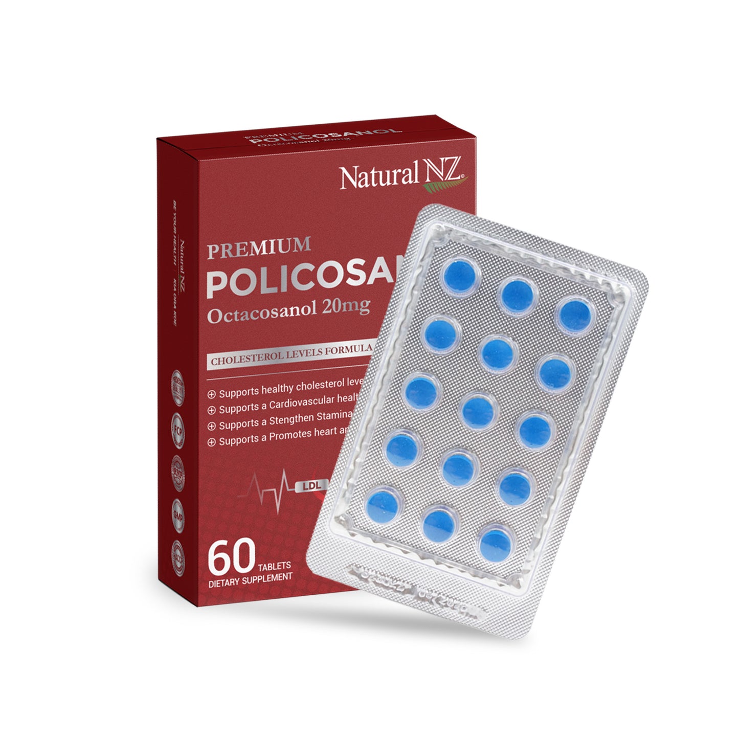 Natural NZ Policosanol 33.4mg (Otacosanol 20mg) 60 tablets