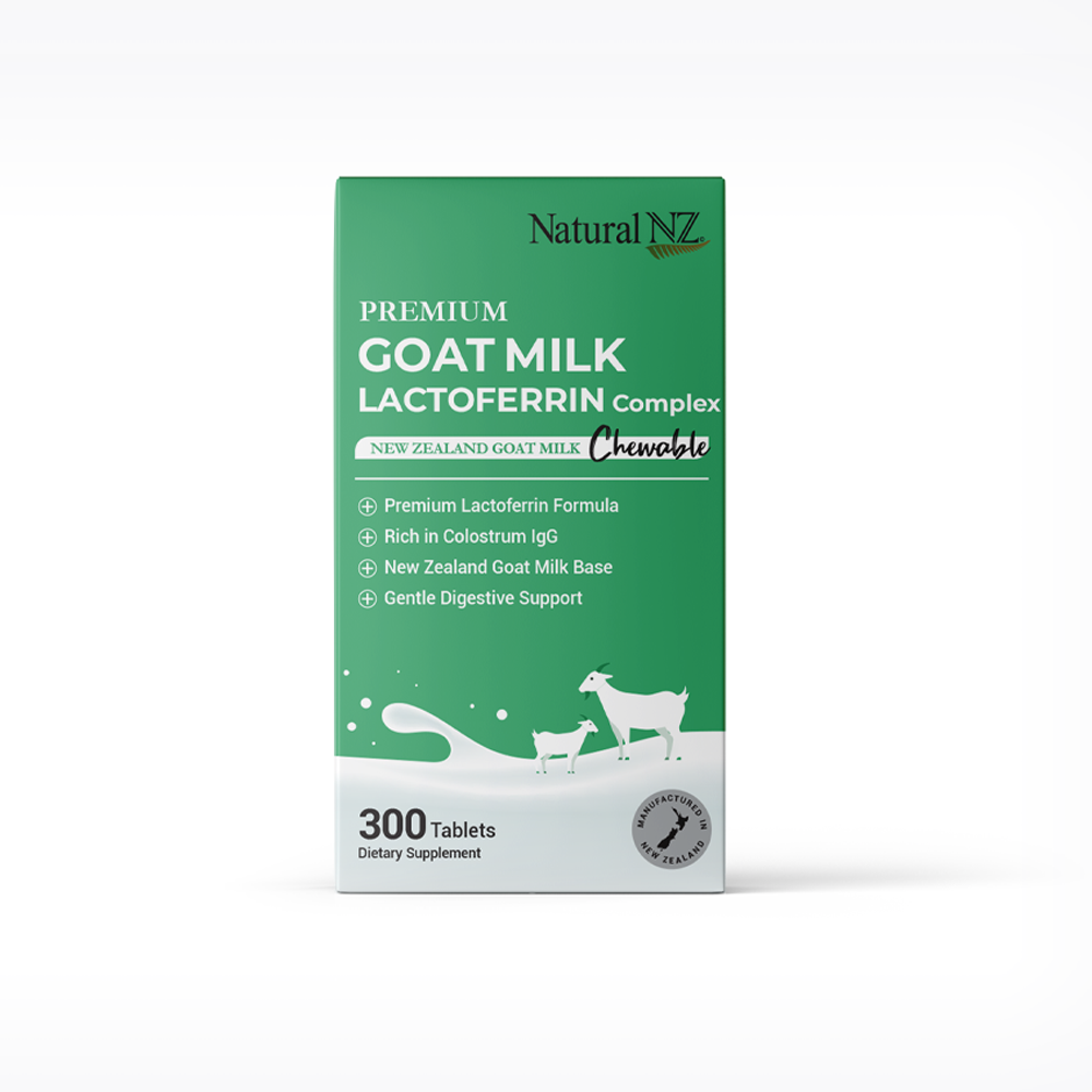 NaturalNZ Premium Goat Milk Lactoferrin Complex 300 Tablets