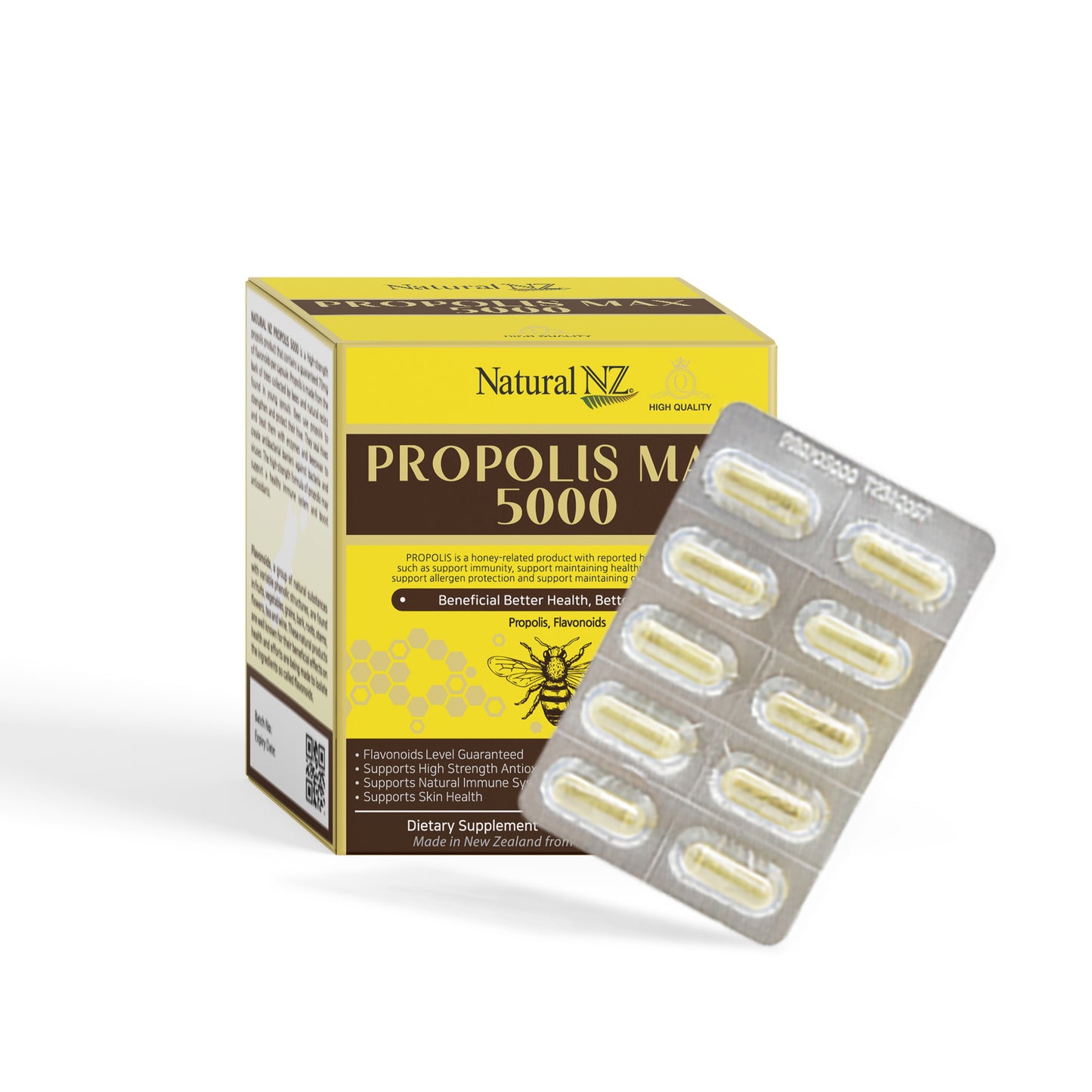 Natural NZ Propolis Max 5000mg 90 Vege Caps